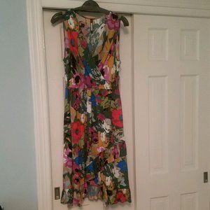 Anthropologie Tracy Reese Midi floral dress Sz. XL
